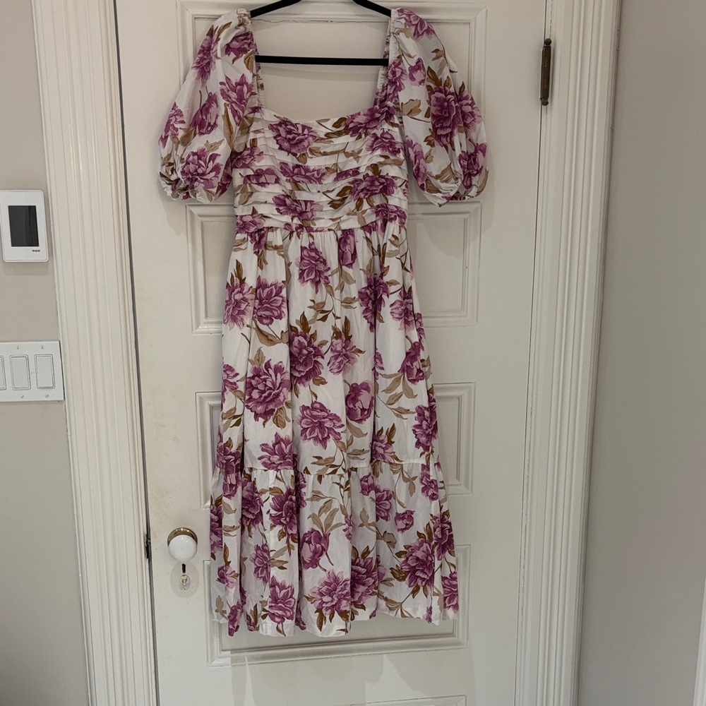 Abercrombie & Fitch Purple Floral Midi Dress